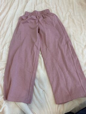 Zara Kids Wide-Leg Sweatpants in Dusty Mauve